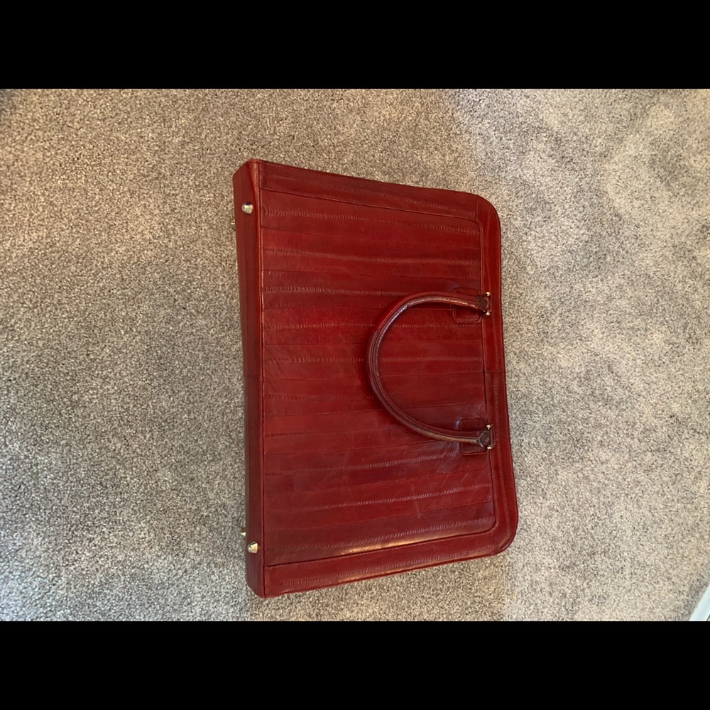 Nwot custom leather briefcase